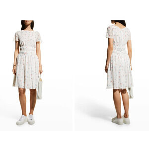 NWT Emporio Armani  Petal-Printed Creponne Dress Current in store ret $495 sz 44
